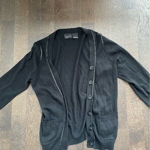 Black cardigan
